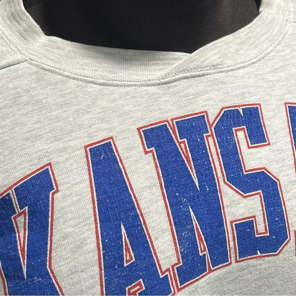 Vtg 90’s Galt Sand Kansas Jayhawks KU Crewneck Sweatshirt Large NCAA Rock Chalk - Picture 5 of 13